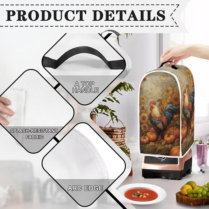 Retro Blender Cover for Kitchen Resistance Food Processor Dust Cover - Image 3