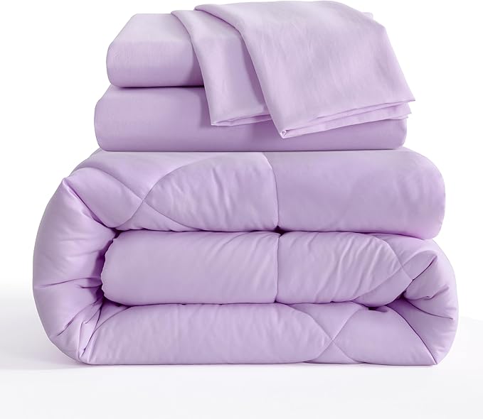 NTBAY Twin Comforter Set with Sheets, 5 Pieces Soft and Breathable Twin Bedding - Image 2