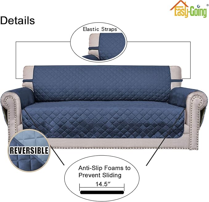 Easy-Going Sofa Slipcover Reversible Loveseat Sofa Cover Couch Cover - Image 3