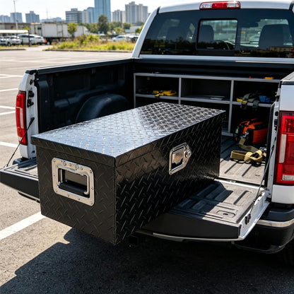 munirater 20 inch aluminum tool box storage truck shown in use