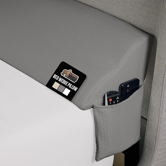 GORILLA GRIP Patent Pending King Bed Wedge Pillow Headboard Gap Filler by GorillaGrip