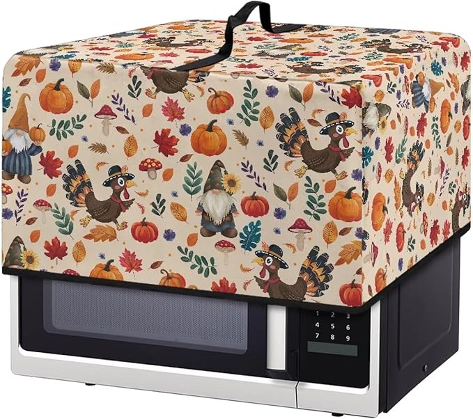 Microwave Oven Cover, Thanksgiving Turkey Dustproof Machine Protector by Unknown