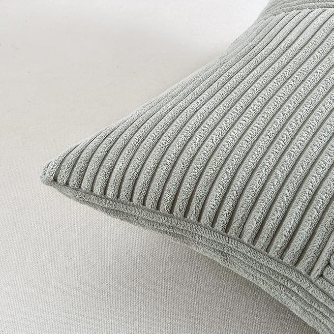 Fancy Homi 2 Packs Grey Lumbar Decorative Throw Pillow Covers 12x20 Inch - Image 5