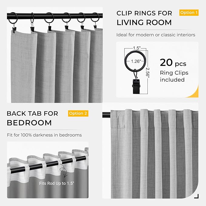 INOVADAY 100% Blackout Curtains - Image 3