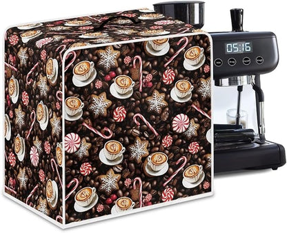 Coffee Maker Cover Christmas Coffee Machine Dust Cover Washable Folding Xmas by Unknown