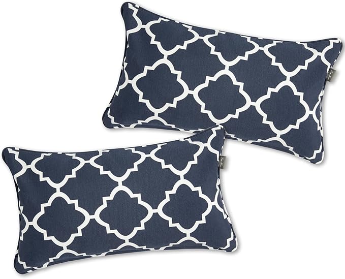Outdoor Lumbar Pillows Water Resistant 12x20 inch, Decorative Throw Pillow Set - Image 2
