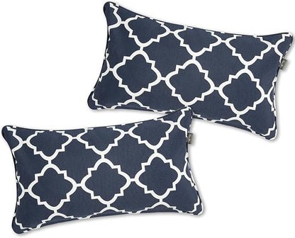 Outdoor Lumbar Pillows Water Resistant 12x20 inch, Decorative Throw Pillow Set - Image 2