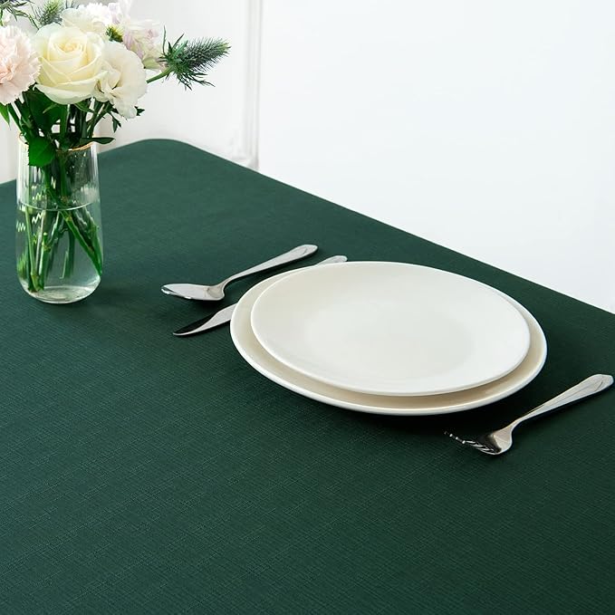 maxmill Square Tablecloth Water Resistance Antiwrinkle Spill Proof Linen - Image 3
