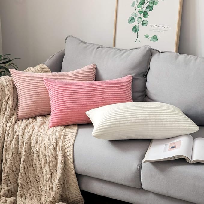 MIULEE Winter Pack of 2 Pillow Covers Soft Soild Decorative Throw Pillow Covers - Image 5