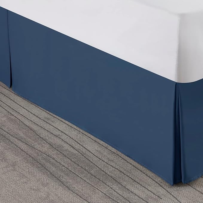 Nestl Navy Blue Full XL Bed Skirt - Image 8