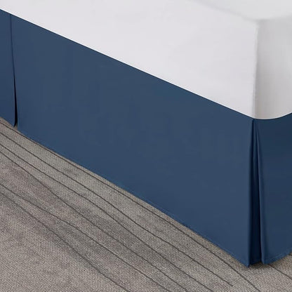 Nestl Navy Blue Bed Skirt Queen Size - Image 8
