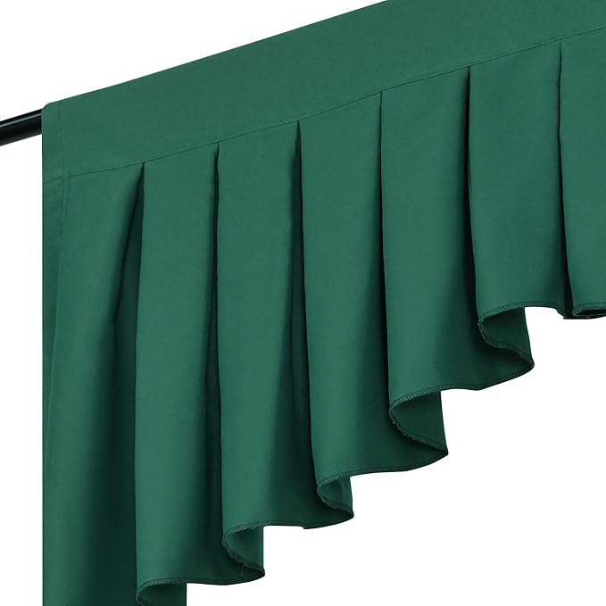 Valances for Windows Dark Green Window Valance for Living Room Rod Pocket - Image 8