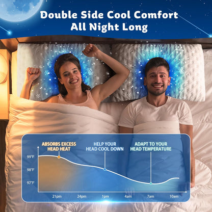 kucey cooling side sleeper pillow for neck and shown in use
