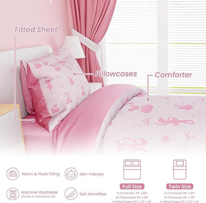 SANDJEST Ballerina Comforter Set Full Size 98x86in - Image 3