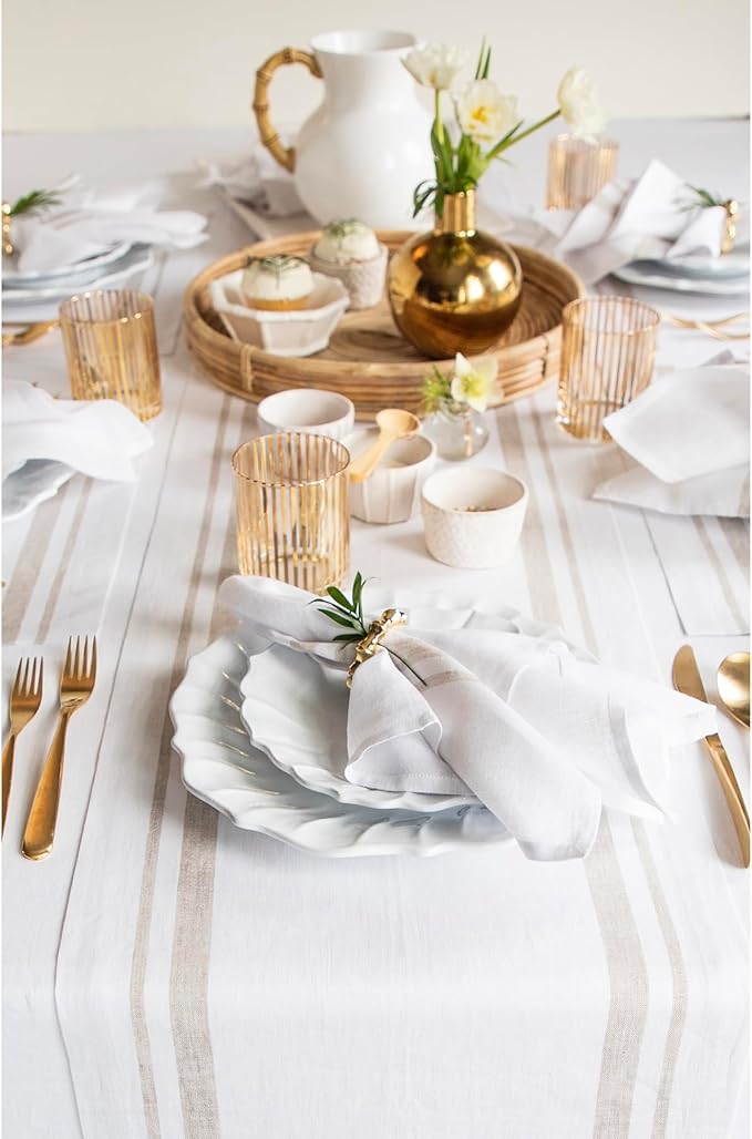 Solino Home Linen Table Runner 144 Inches Long - Image 2