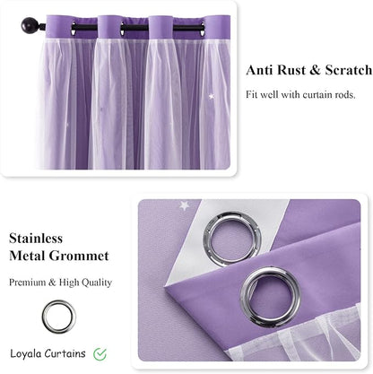 Stars Double Layer Blackout Curtains - Image 5