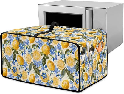 Waterproof Dust-Proof Microwave Oven Grill Cover Protector Lemon Floral Leaf by HwzdsyxlCreativeHomeDecor