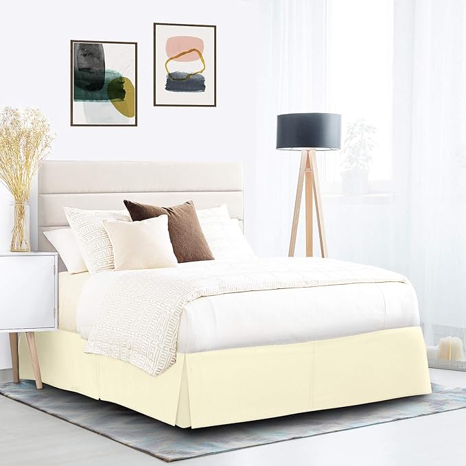 Nestl Vanilla Yellow Full Bed Skirt - Image 9