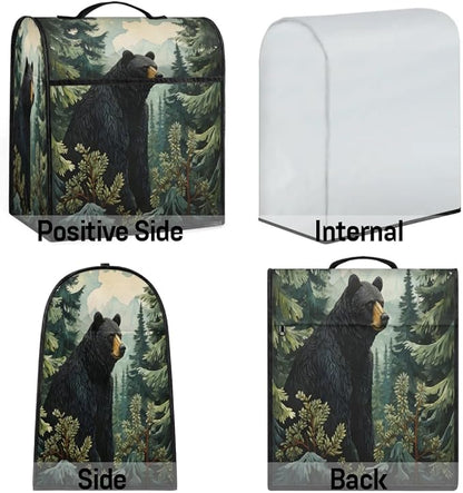 Kitchen Appliance Cover Fits 6-8 Quarts Mixer & Coffee Maker, Bear Dust Cover - Image 6