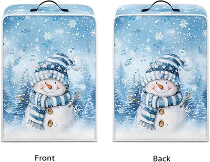 Cute Snowman Coffee Maker Cover Christmas Dustproof Coffee Machine Protection - Image 2