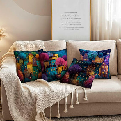 Throw Pillow Covers for Living Room | 18x18 Set of 4 Decorative Cushion Covers - Image 2