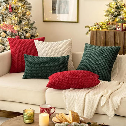 MIULEE Pack of 2 Decorative Throw Pillow Covers 22x22 Inch Soft Boho Striped - Image 7