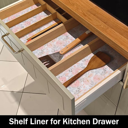 Peony Shelf and Drawer Liner for Kitchen, Non-Adhesive and Strong Non-Slip - Image 4