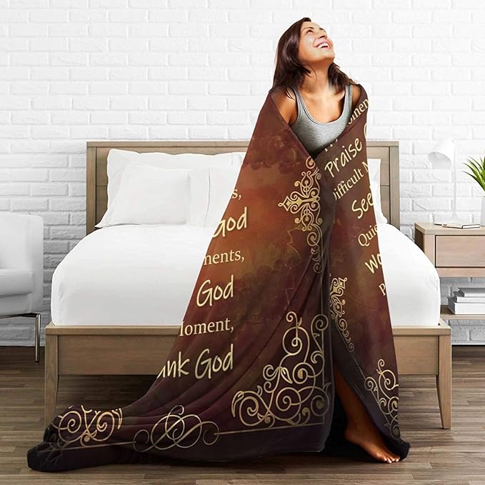 Christian Blanket Religious Prayer Throw Blanket Bible Verse Flannel Stuff - Image 5