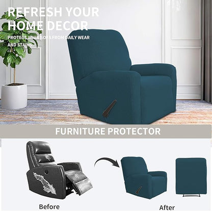 Easy-Going Recliner Stretch Sofa Slipcover Sofa Cover 4-Pieces Furniture - Image 3
