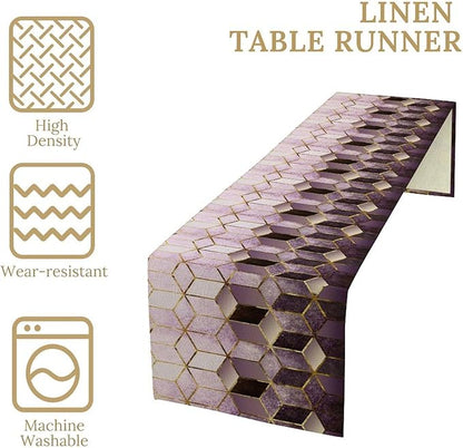 Purple Modern Marble Table Runner - Image 5