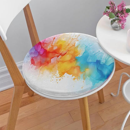 Splash Tie Dye Round Chair Cushions by Shoblo