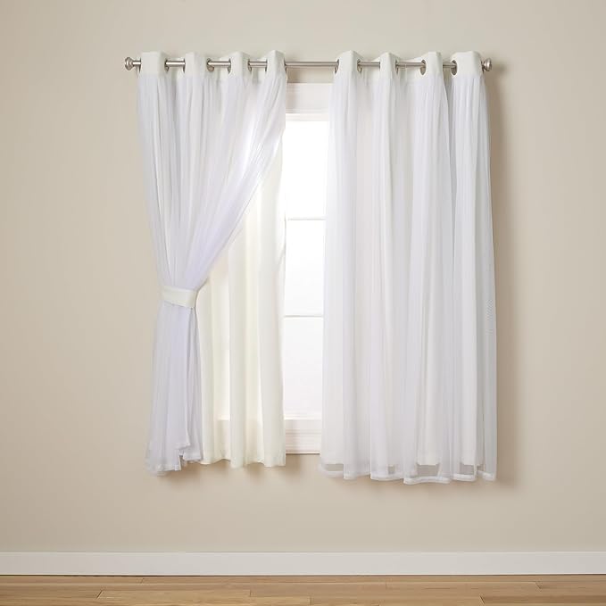TOWN & COUNTRY LUXE Talia Double Layer Indoor Curtains, Sheer and Room by TOWN+%26+COUNTRY+LUXE
