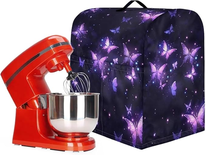 Generic Purple Butterfly Mixer Cover, Kitchen Stand Mixer Cover, Dust Protection - Image 3