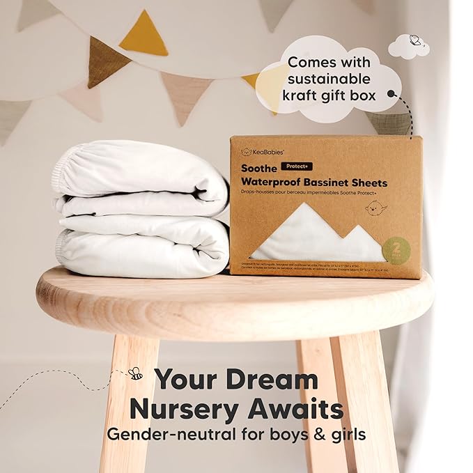 2-Pack Organic Bassinet Sheets for Girls, Boys - Image 9