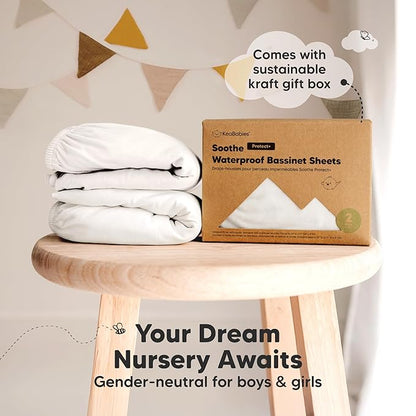 2-Pack Organic Bassinet Sheets for Girls, Boys - Image 9