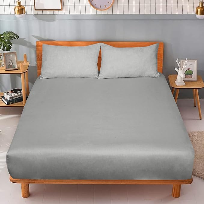 ROYALE LINENS 300 Thread Count 100% Long Staple Combed Cotton Fitted Sheet Queen - Image 9