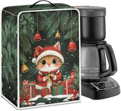 Coffee Maker Cover Christmas Cat Coffee Up Covers Dustproof Protector by Unknown