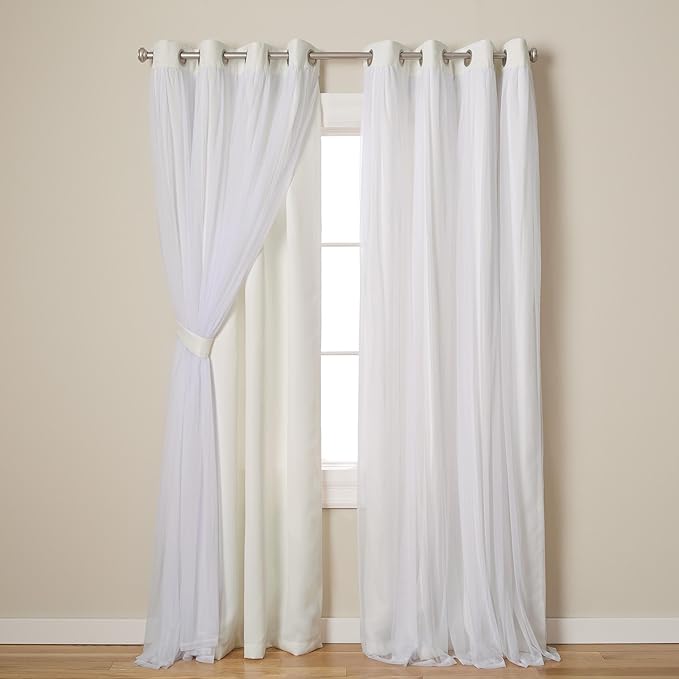 TOWN & COUNTRY LUXE Talia Double Layer Indoor Curtains, Sheer and Room by TOWN+%26+COUNTRY+LUXE