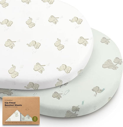 2-Pack Baby Bassinet Sheets Girl, Boy by KeaBabies