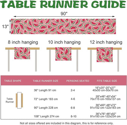 Summer Watermelon Table Runner, Seasonal Indoor Outdoor Home Decor Party Supply - Image 3
