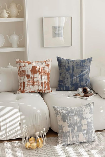 Set of 2 Art Textured Throw Pillow Covers, Abstract Sculpted Design - Image 7