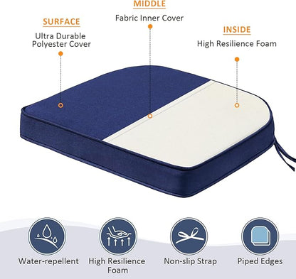 Round Corner Seat Cushions, Indoor Outdoor Water Repellent Universal Chair Pads - Image 3