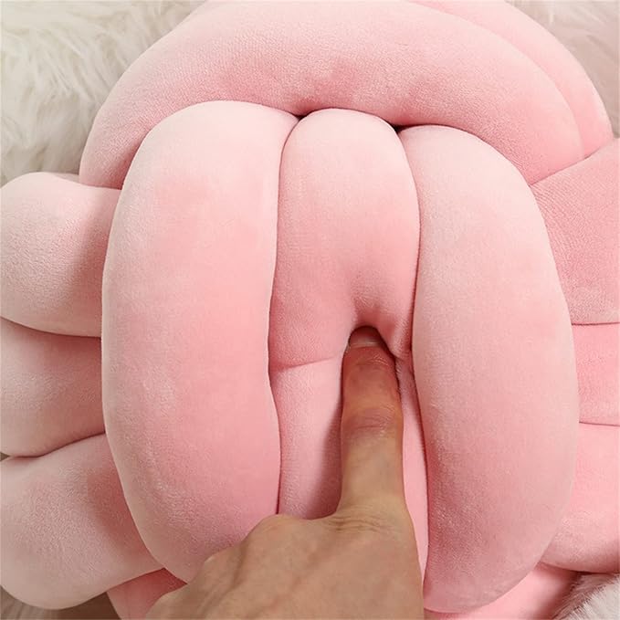 Round Throw Pillow, Soft Handmade Knot Ball Pillows, Home Decoration Pillow - Image 6