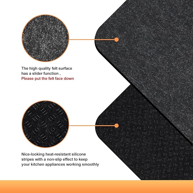 2 Pcs Heat Resistant Mat for Air Fryer, Coffee Maker, Toaster - Image 2