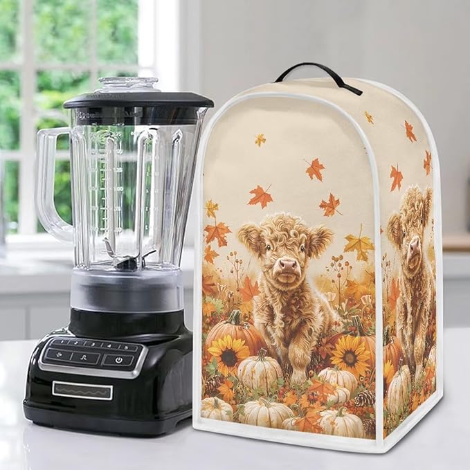 Highland Cow Blender Cover for Kitchen Small Appliance Dust Cover Fall Kitchen - Image 4