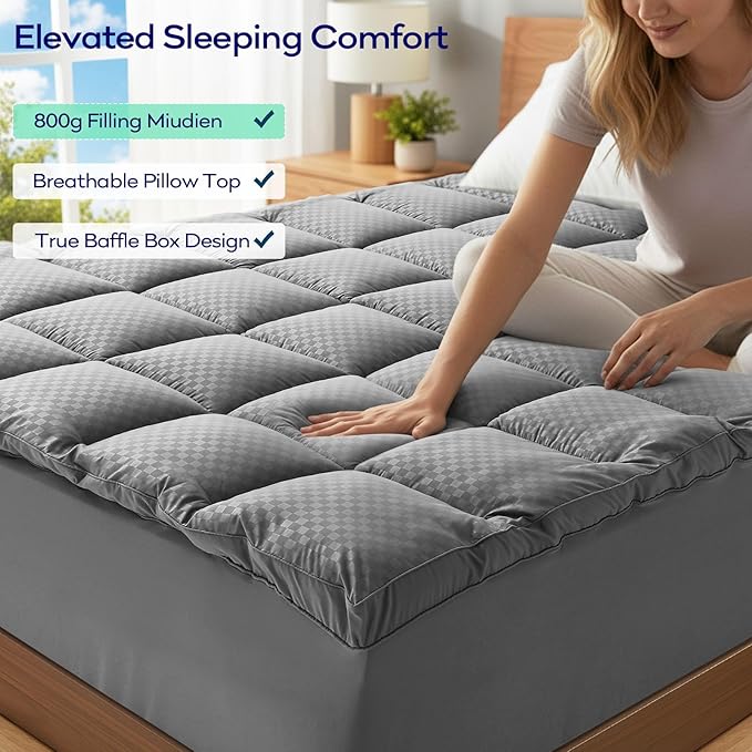 OLANLY Dual-Layer 4 Inch Full Size Memory Foam Mattress Topper - Image 4