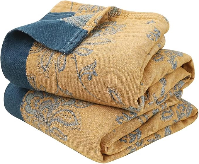 Boho Throw Blanket 100% Cotton Blankets, Super Soft Cozy Warm Blanket, Cotton by MSGKVHomeTextiles