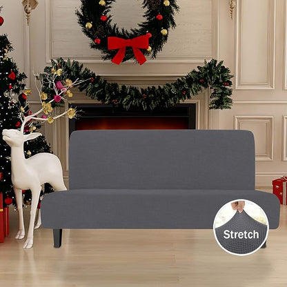 Easy-Going Stretch Futon Slipcover Armless Futon Bed Cover Furniture Protector - Image 2