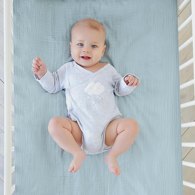 Muslin Mini Crib Sheets, 2 Pack - Image 4