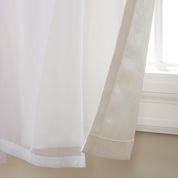 TOWN & COUNTRY LUXE Talia Double Layer Indoor Curtains, Sheer and Room - Image 2